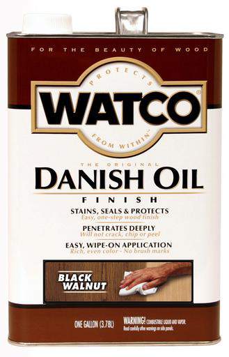 Rust-Oleum Watco Danish Oil Stains, Seals and Protect Wood In One Step - Black Walnut - 3.78 Ltr.