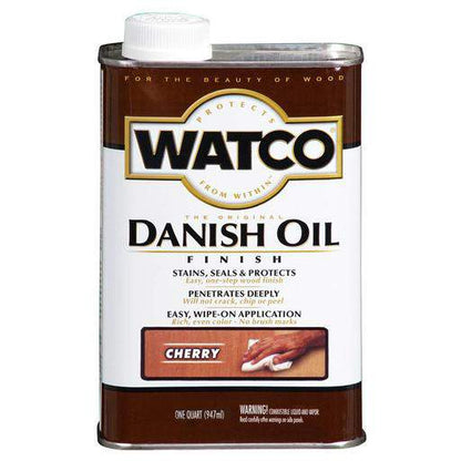 Rust-Oleum Watco Danish Oil Stains, Seals and Protect Wood In One Step - Cherry - 3.78 Ltr.