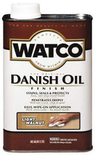 Load image into Gallery viewer, Rust-Oleum Watco Danish Oil Stains, Seals and Protect Wood In One Step - Light Walnut - 3.78 Ltr.
