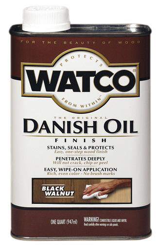 Rust-Oleum Watco Danish Oil Stains, Seals and Protect Wood In One Step - Black Walnut - 946 Ml