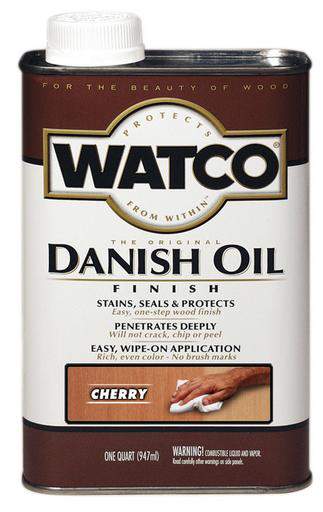 Rust-Oleum Watco Danish Oil Stains, Seals and Protect Wood In One Step - Cherry - 946 Ml
