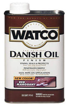 Load image into Gallery viewer, Rust-Oleum Watco Danish Oil Stains, Seals and Protect Wood In One Step - Red Mahogany - 946 Ml
